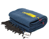 Slate Blue Baja Thunderbird Yoga Blanket
